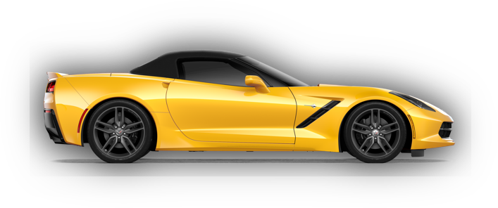 the 2018 Corvette from the side