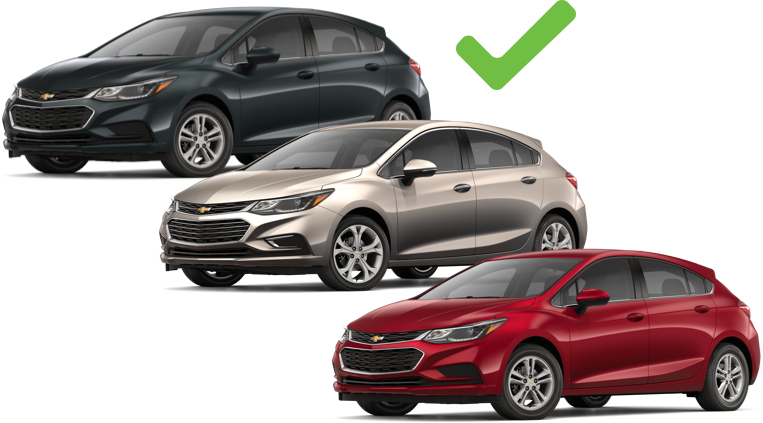 the Chevy Cruze comes in many shades