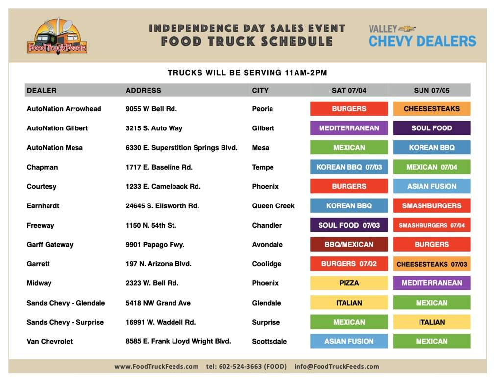 VCD Independence Day Truck Schedule 2026 Thumbnail