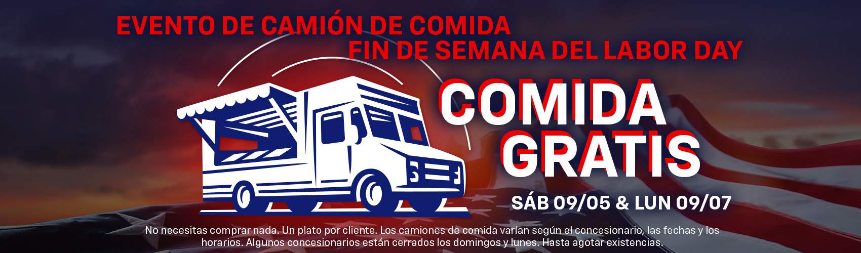 Valley Chevy 2026 Labor Day Banner - food trucks Valley Chevy November 2025 Banner food