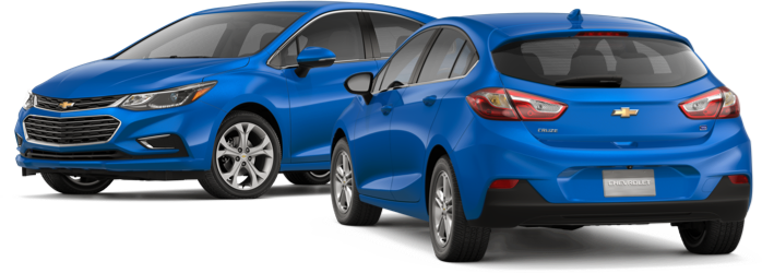 The 2018 Chevy Cruze Hatchback in blue